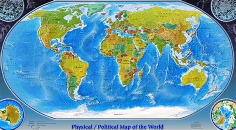 Physical Map Of World Map