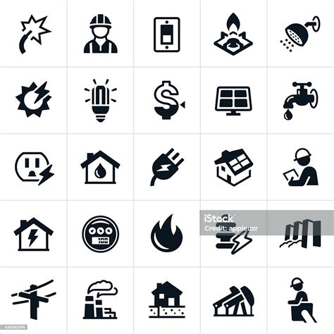 Utilities Icons Stock Illustration Download Image Now Icon Symbol