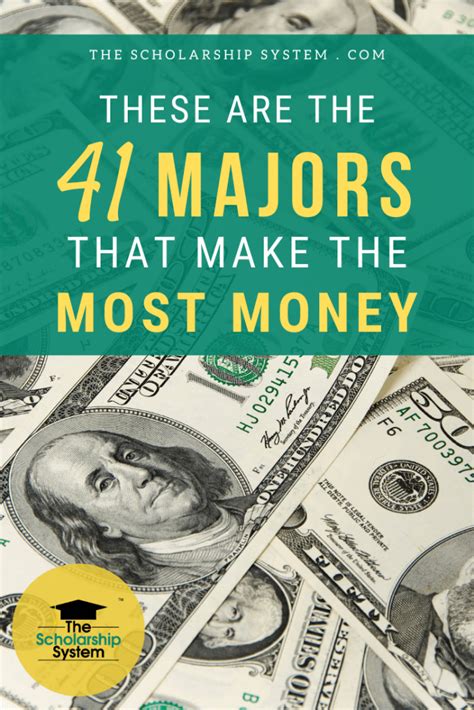 These Are The 41 Majors That Make The Most Money The Scholarship System