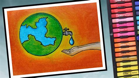 Save Water Save Earth Drawing For School Students Easy Drawing