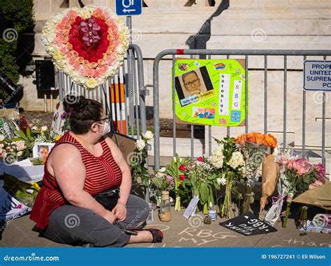 A Person Grieving Outside the Supreme Court Editorial Photo - Image of