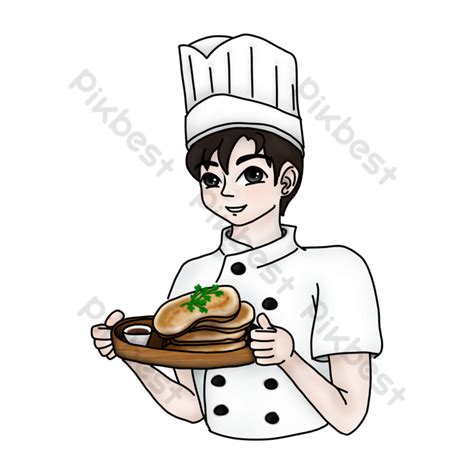 Drawing Design Simple Wooden Plate Tray Boy Holding Pie Chef Png Images