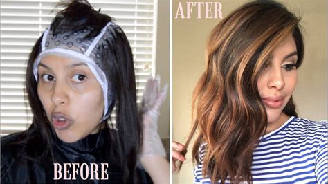 My bf did it for me and said it wasn't going on well. DIY HIGHLIGHTS USING CAP (Revlon Frost & Glow Highlighting Kit) - YouTube