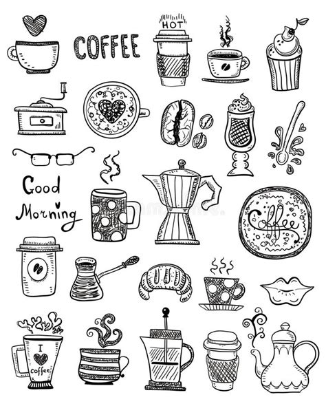 Coffee Doodles Stock Vector Illustration Of Chocolate 34928560