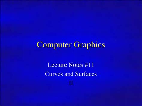 Introduction to computer graphics ppt instructor: PPT - Computer Graphics PowerPoint Presentation - ID:6979298