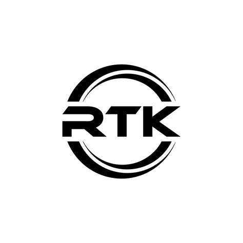 Rtk Lettre Logo Conception Dans Illustration Vecteur Logo