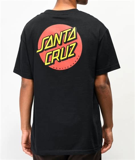 Santa Cruz Classic Dot Logo Black T Shirt