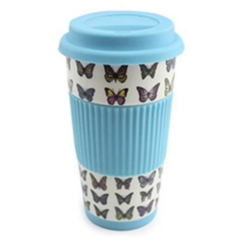 Leonardo Ceramic Travel Mug Go Cup Silicone Lid Coffee Ebay