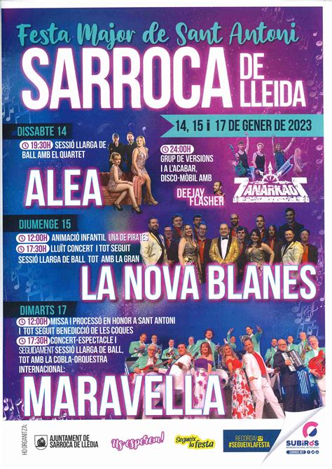 Festa Major Sant Antoni 2023 — Ajuntament de Sarroca de Lleida