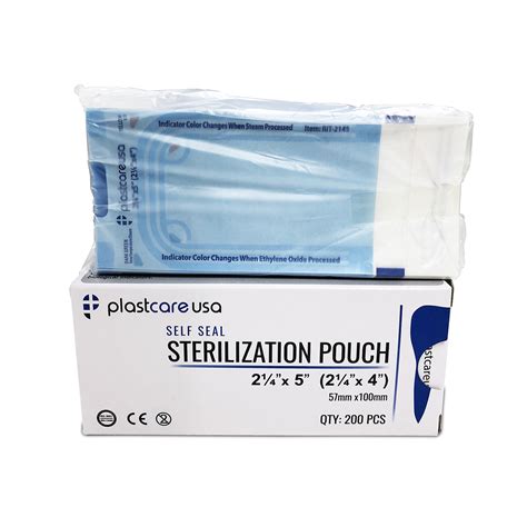 225″ X 4″ Self Sealing Sterilization Pouch Plastcare Usa