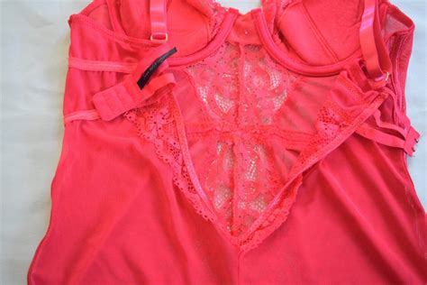 Seven ‘til Midnight Sexy Red Lace Corset Bodice Top S Gem