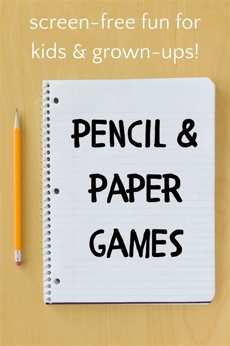 Fun Pen And Paper Games To Cure Boredom Artofit