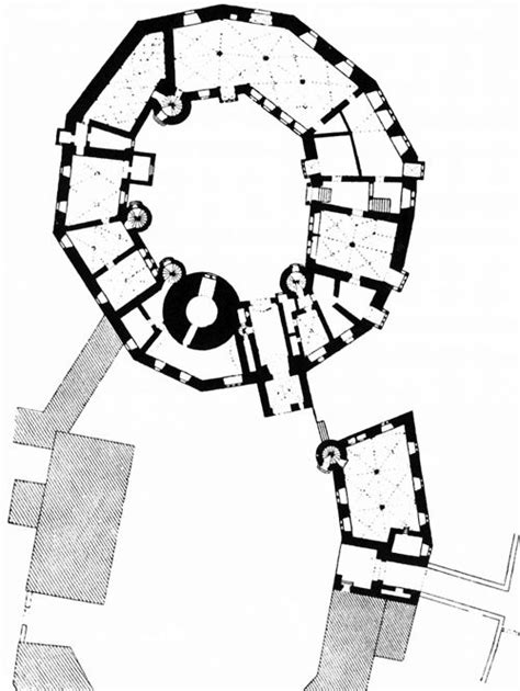 Plan Of The Castle Of Budingen In Germany Architecture Drawing