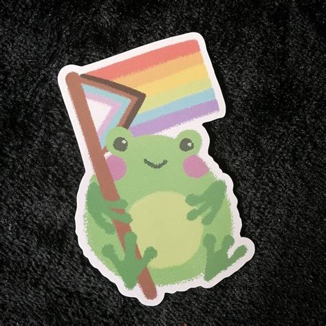 lgbtq pride flag frog stickers etsy