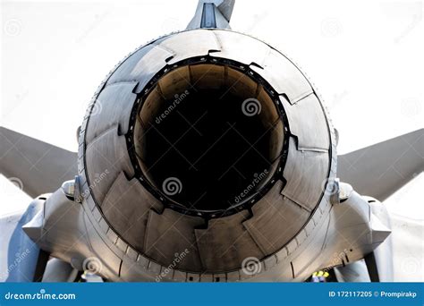 Rear Part Of Jet Engine Exhaust Of Military Fighter Stock Image Image