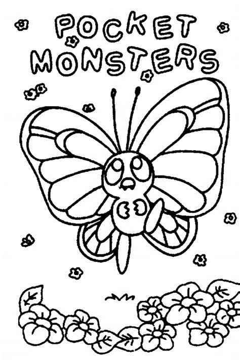 Butterfree Coloring Pages Gallery Free Pokemon Coloring Pages