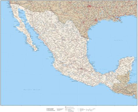 Mexico Map In Adobe Illustrator Vector Format