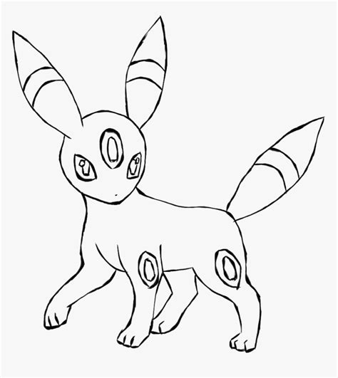 Pokemon Umbreon Coloring Pages Umbreon Black And White Hd Png
