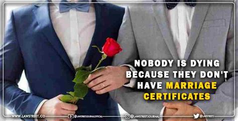 Nobody Is Dying Because They Dont Have Marriage Certificates Centre