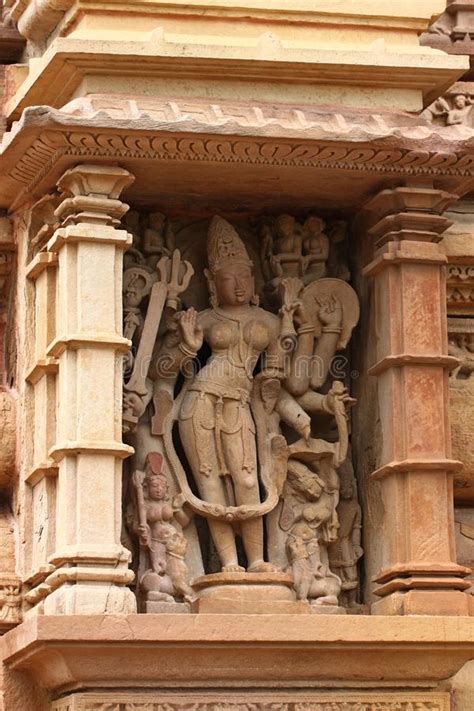 Khajuraho Temples And Their Erotic Sculptures India Stock Image