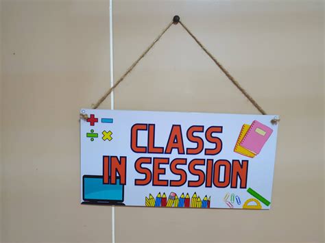 Class In Session Sign Homeschooling Distance Learning Online Learning E Learning Class Ongoing