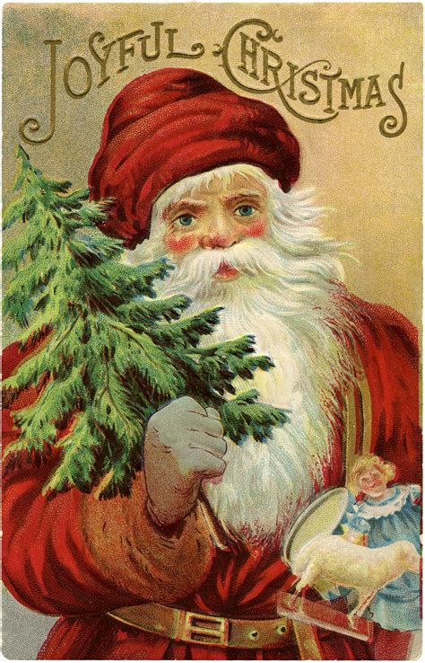 Vintage Christmas Santa Image Wonderful The Graphics