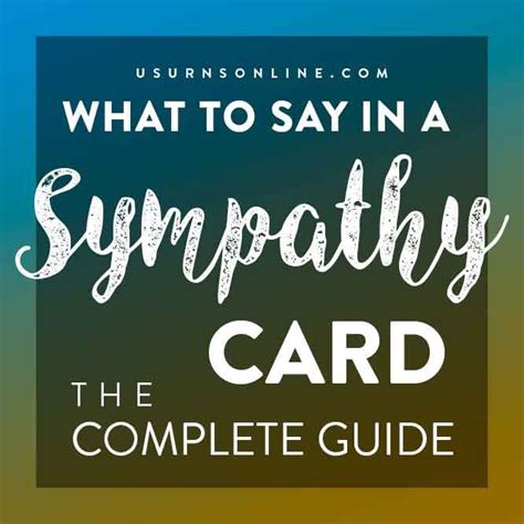 What Should I Write In A Sympathy Card Tips And Tricks Condolence Card Message Sympathy Letter