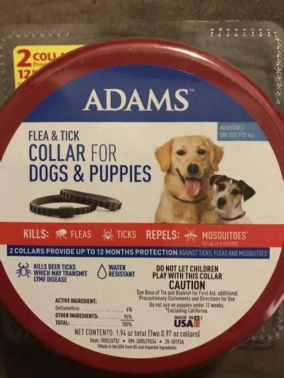 Adams Flea And Tick Collar For Dogs And Puppies 2 Collars 12 Mos Supply