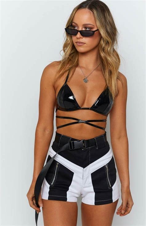 Need For Speed Festival Shorts Black And White Beginning Boutique Festival Outfits Rave