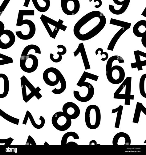 Seamless Repeating Pattern Consisting Of The Numbersvector Stock