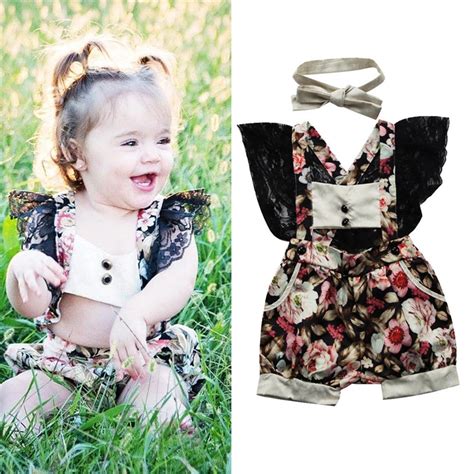 Girls Summer Clothes Baby Clothing Baby Rompers Infant Girls Ruffle