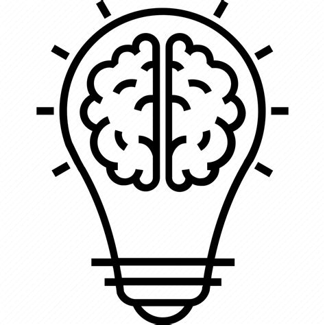 Brain Bulb Creative Thinking Mind Thinking Icon Download On