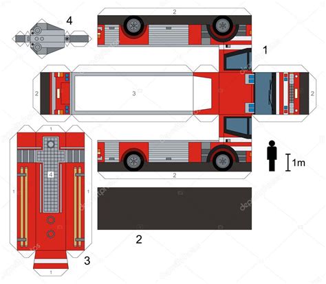 Pikbest has 291 fire truck design images templates for free. Paper model of a firetruck — Stock Vector © martin2015 ...