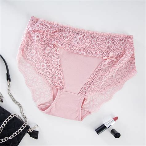 Dámské Růžové Krajkové Kalhotky Plus Size Spodní Prádlo Růžová Royal Fashioncz Online
