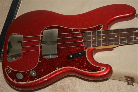 Guitar Blog 1963 Fender Precision Bass With Rare Original Factory Red