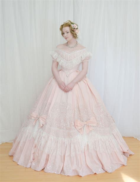 The conical skirts developed between the 1830s, when the high waist of the empire silhouette was lowered and the skirts became more bell shaped, to the late 1860s, when. Visit the post for more. | Victorian ball gowns ...