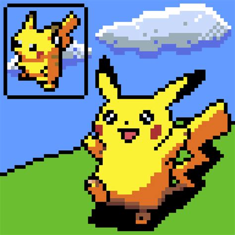 Some Kind Of First Step The Redrawn Pikachu Sprites From Pokemon