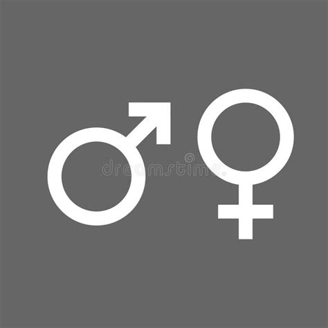 Icono Del Género Símbolo Femenino Masculino Ejemplo Del Vector Diseño