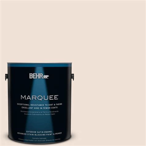 Behr Marquee 1 Gal Ecc 55 2 Adobe White Satin Enamel Exterior Paint