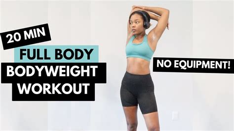 Min Full Body Bodyweight Workout No Equipment Home Workout