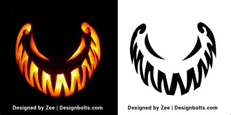 10 Free Scary Halloween Pumpkin Carving Stencils Patterns