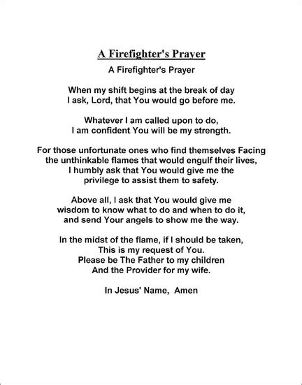 A Firefighters Prayer