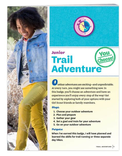 Junior Trail Adventure Badge Requirements Pamphlet Girl Scouts Of