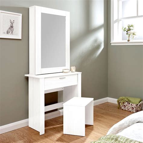 Costway vanity dressing table set w/ 10 dimmable bulbs touch switch cushion stool white\black\brown. Budget Dressing Table White 1 Door 3 Shelf 1 Drawer With Stool - Buy Online at QD Stores