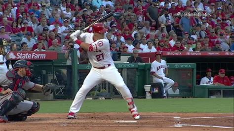 Mike Trout Slow Motion Home Run Baseball Swing Hitting Mechanics