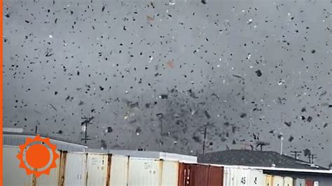 Tornado Sends Debris Flying Near Los Angeles Accuweather Youtube