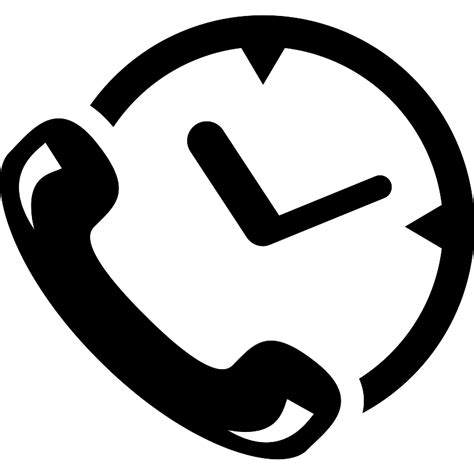 Phone Auricular And Clock Delivery Symbol Vector Svg Icon Svg Repo