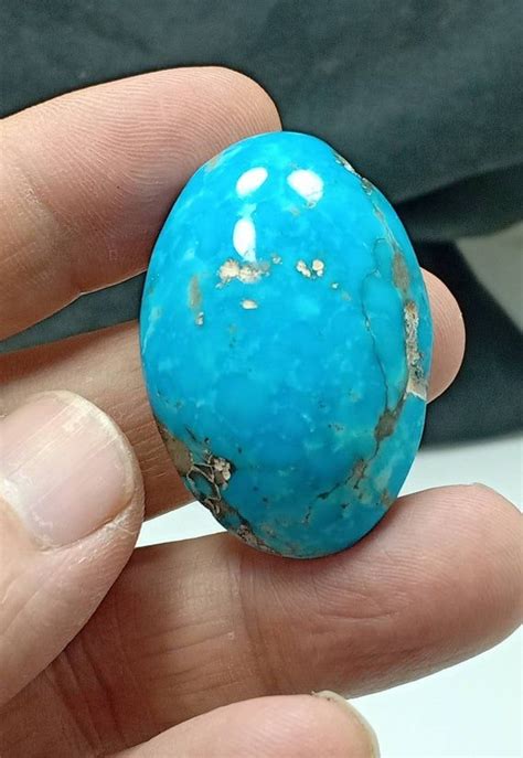 Single Amazing Natural Turquoise With Pyrite Cabochon Etsy In