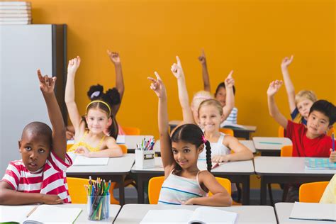 School Kids Raising Hand In Classroom Healthy Schools Pa