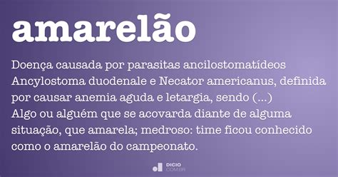 Amarelão Dicio Dicionário Online De Português